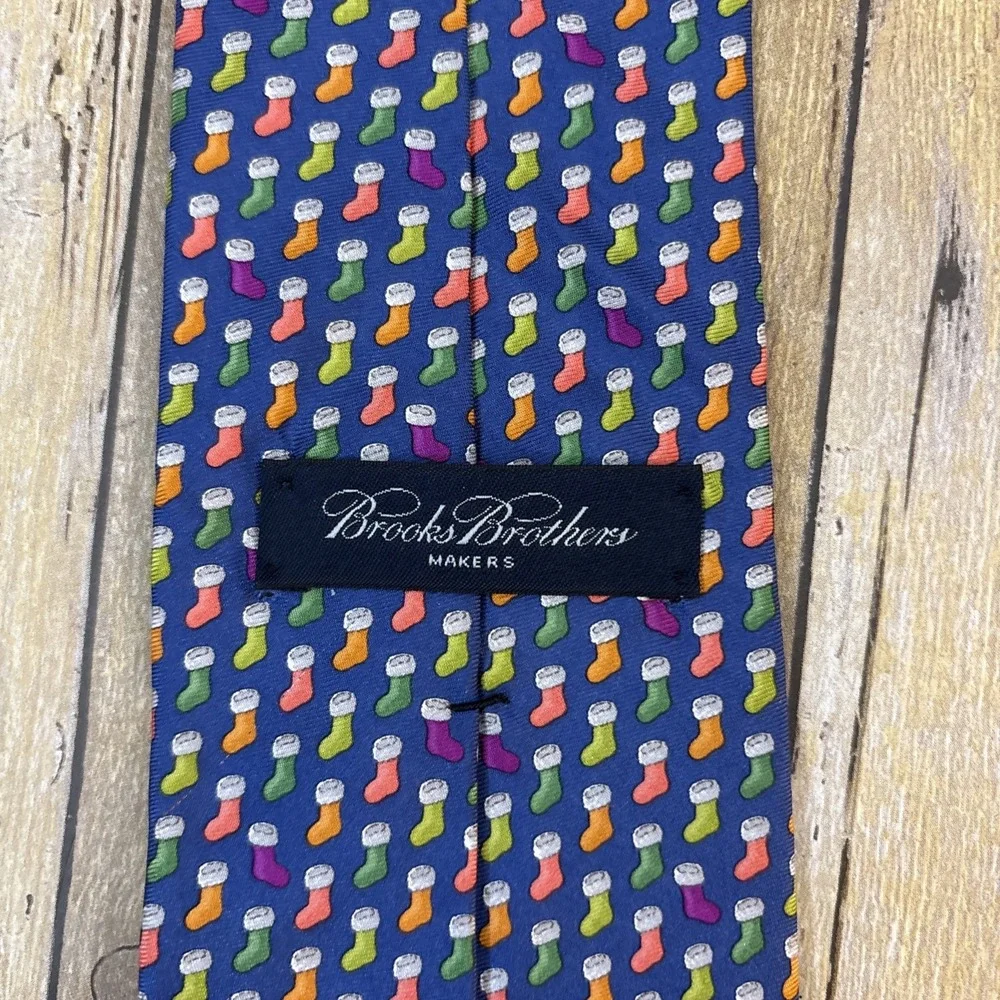 Brooks Brothers Makers Tie Silk Christmas Stockings